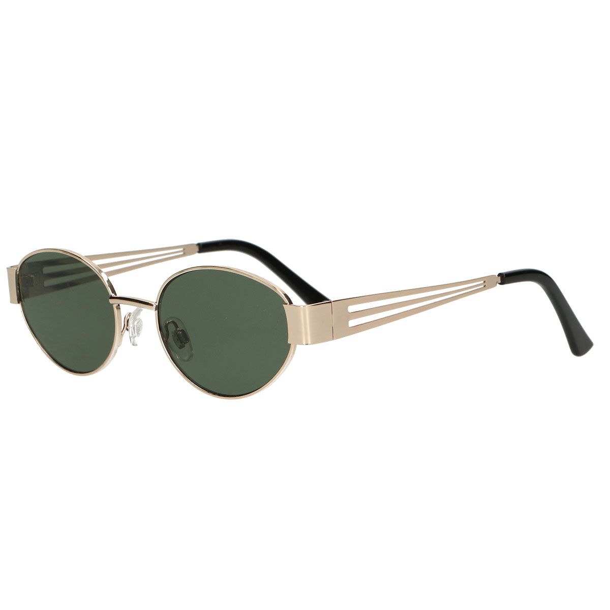 Gafas de sol Spectrum retro ovaladas metal cristal verde