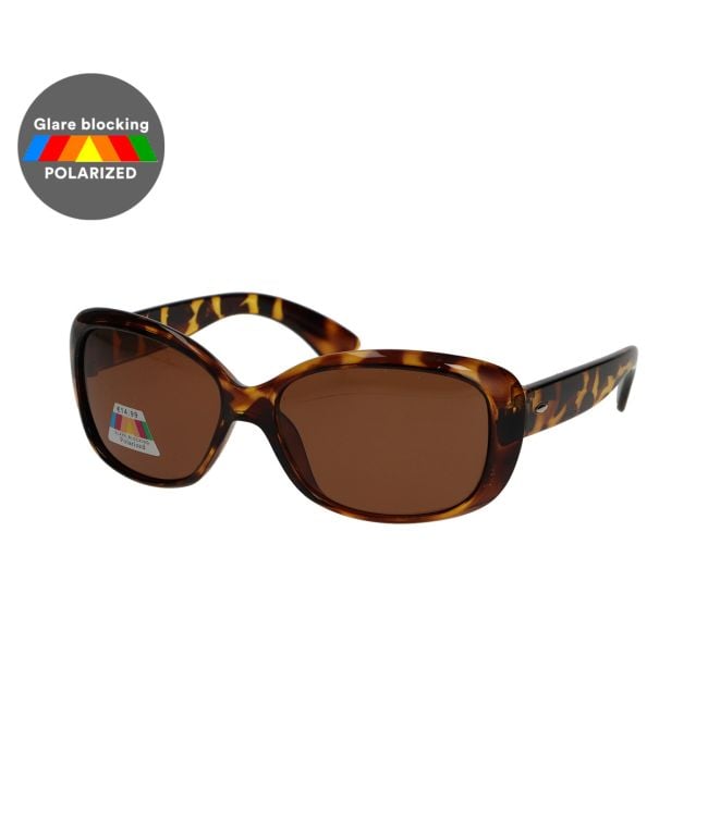 Espectro espectro gafas de sol polarizadas tortuga oval damas marrones