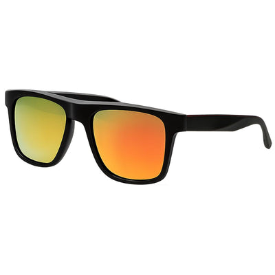 Spectrum polarized sunglasses square matte black orange men