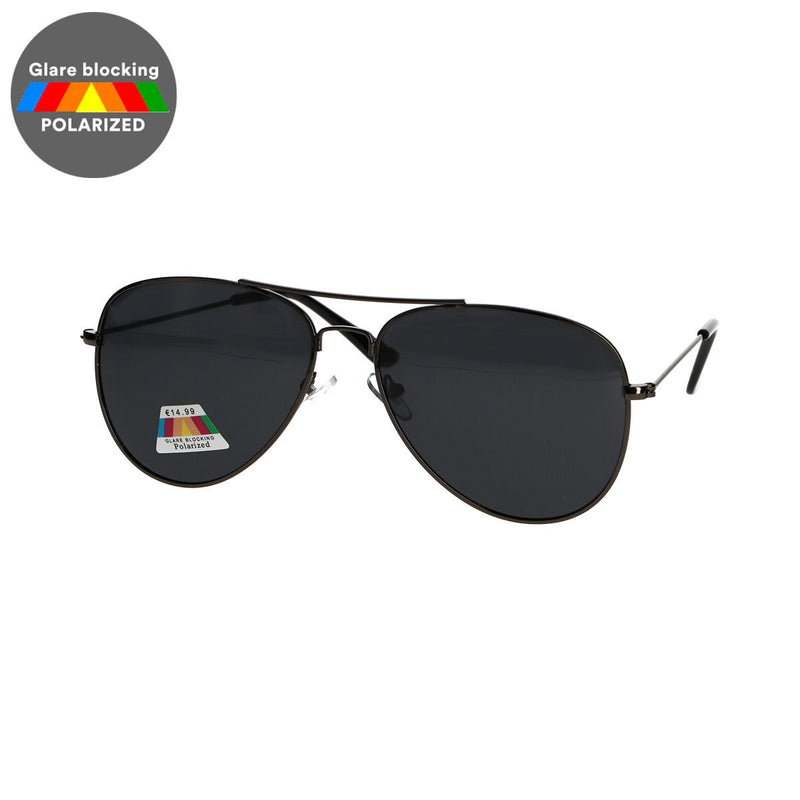Spectrum Spectrum Polariazed Occhiali da sole Pilota Grigio nero