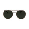 Spectrum zonnebril rond rose metaal groen unisex