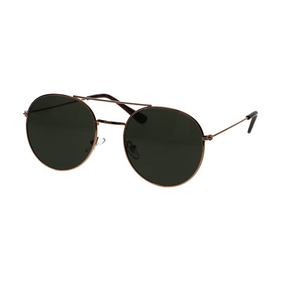 Spectrum zonnebril rond rose metaal groen unisex