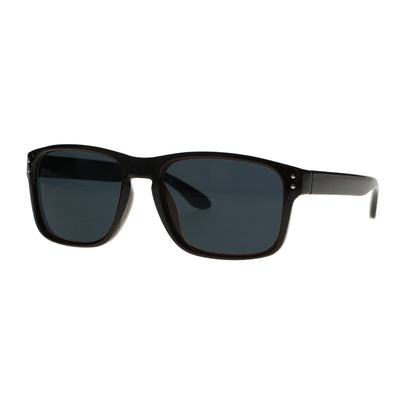 Spectrum Gafas de sol Spectrum Rectángulo Negro de vidrio marrón unisex