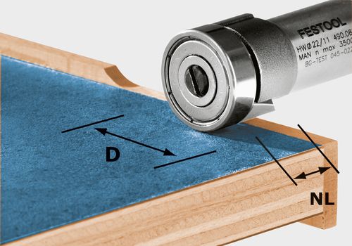 Fresa per bordi Festool hw kls d22 8-ofk