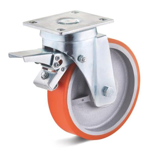 Ruota girevole Torwegge + freno per carichi pesanti 150x40mm