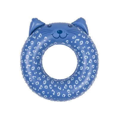 Leopardo | Banda de natación de animales azules Ø 55 cm