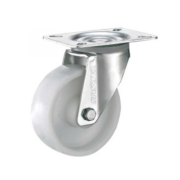 Tarso Zwenkwiel 100 mm. bianco