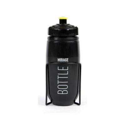 Mirage Botella de agua con soporte 600 ml negra