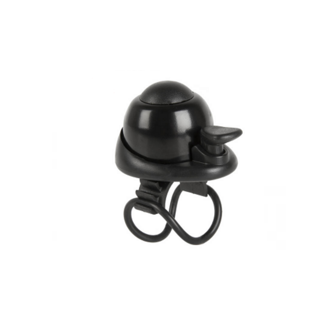 M-Wave mini bel, zwart met rubberen ring