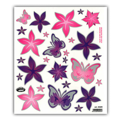 Set adesivo di farfalle di fiori