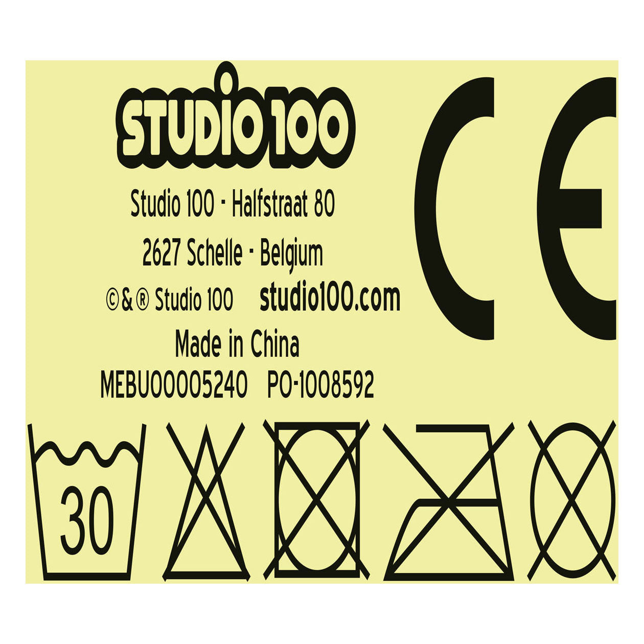Studio 100 Cuddly Porduroy Amarillo, 35 cm