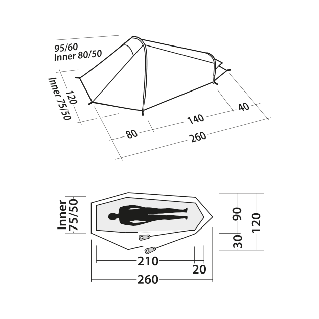 Easy Camp Geminga 100 Compact tent