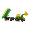 Cavallino Toys Tractor Cavallino con caricatore anteriore e rimorchio verde