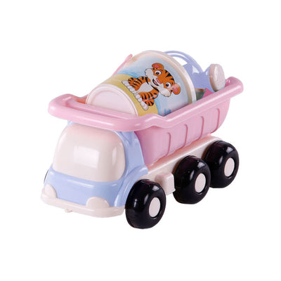 Cavallino Toys Cavallino Beach Kiepwagen con cubo de rosa, 5dlg.