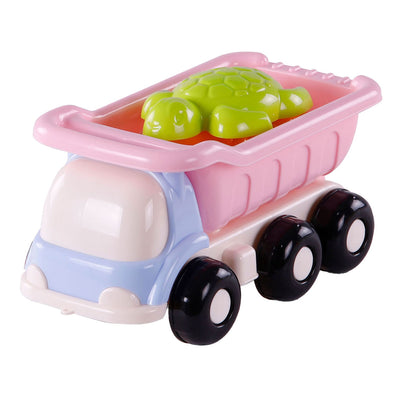 Cavallino Toys Cavallino Beach Kiepwagen con 4 formas de arena rosa