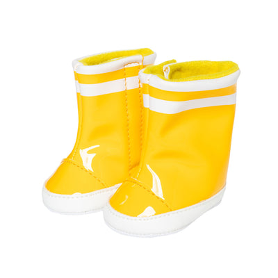 Stivali da pioggia di bambole per le bambole gialle, 38-45 cm