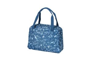 Basil Wanderlust Carry All Bag - blauwe fietshandtas met vogelprint - waterafstotend - 18L