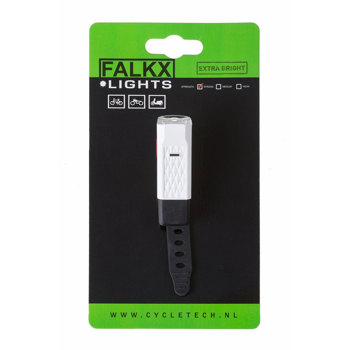 FALKX Mini koplamp LED. USB oplaadbaar (hangverpakking).