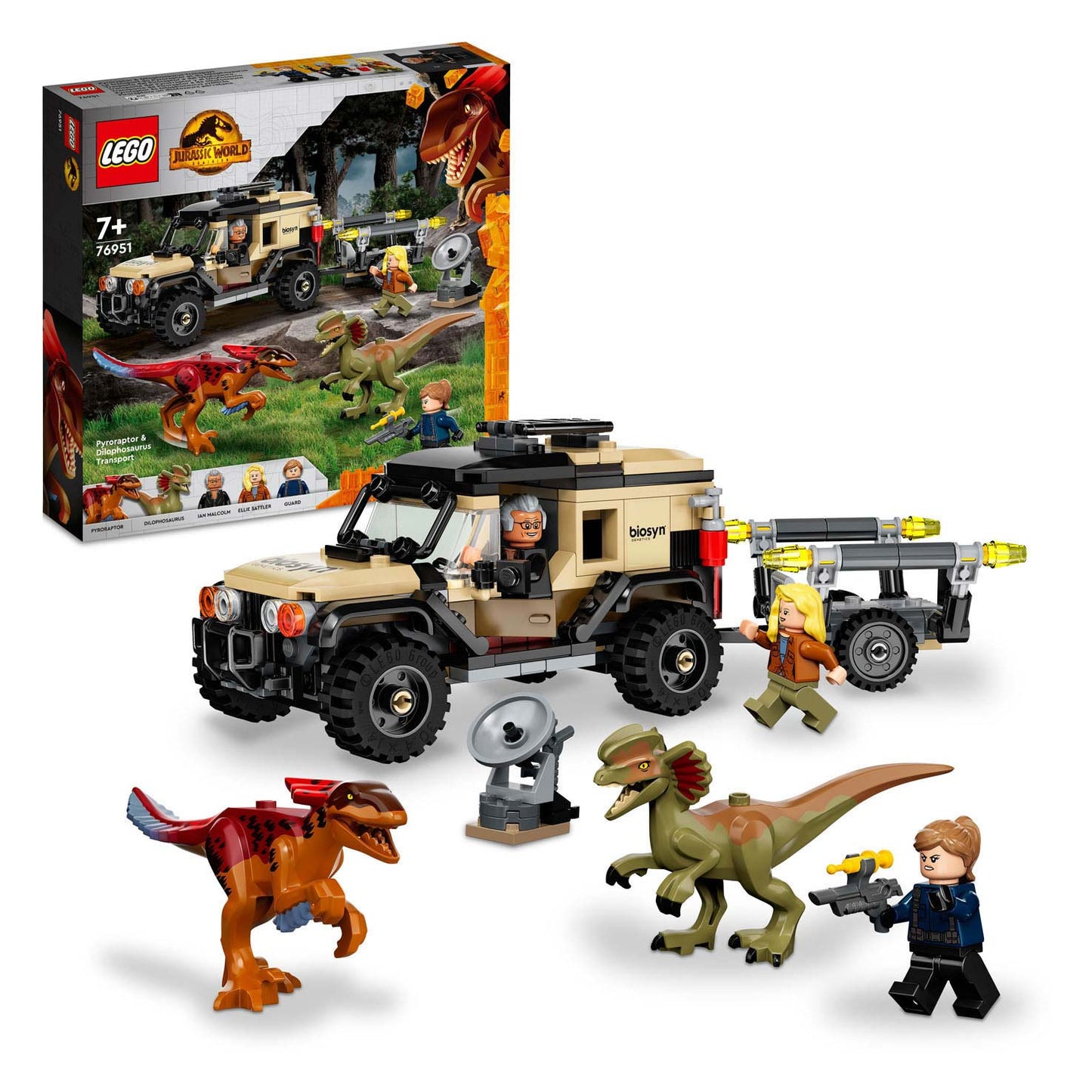 LEGO LEGO JURASSIC 76951 Pyroraptor y Dilophosaurus Transport