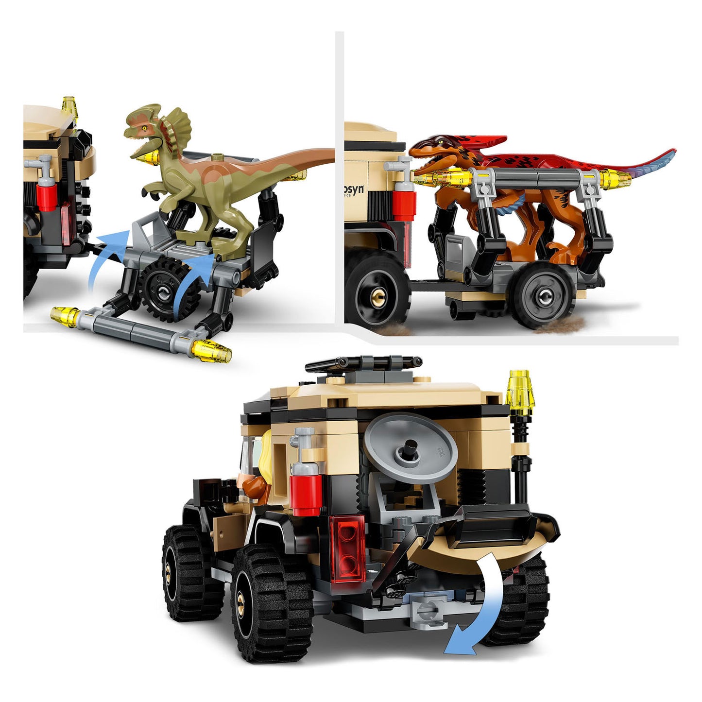 LEGO LEGO JURASSIC 76951 Pyroraptor y Dilophosaurus Transport