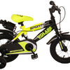 Bicicleta para niños Volare Sportivo - Niños - 12 pulgadas - Neon amarillo negro - Dos frenos de mano - 95% ensamblados
