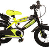 Bicycle per bambini Sports Stirare - Boys - 12 pollici - Nero giallo neon - Freni a due mani - 95% assemblato