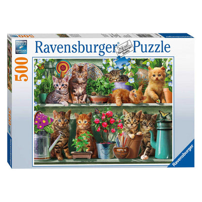 Ravensburger - gatitos de rompecabezas en el estante 500st.