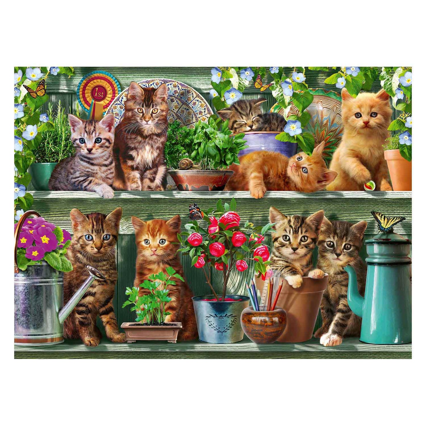 Ravensburger - gatitos de rompecabezas en el estante 500st.