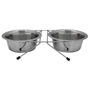 Happy pet Voerbak dubbel met onderstel - afbeelding 1