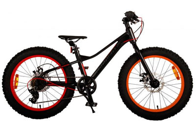 Bicycle per bambini a gradiente Vlatare - Boys - 20 pollici - Black Orange Red - 6 Speed ​​- Prime Collection