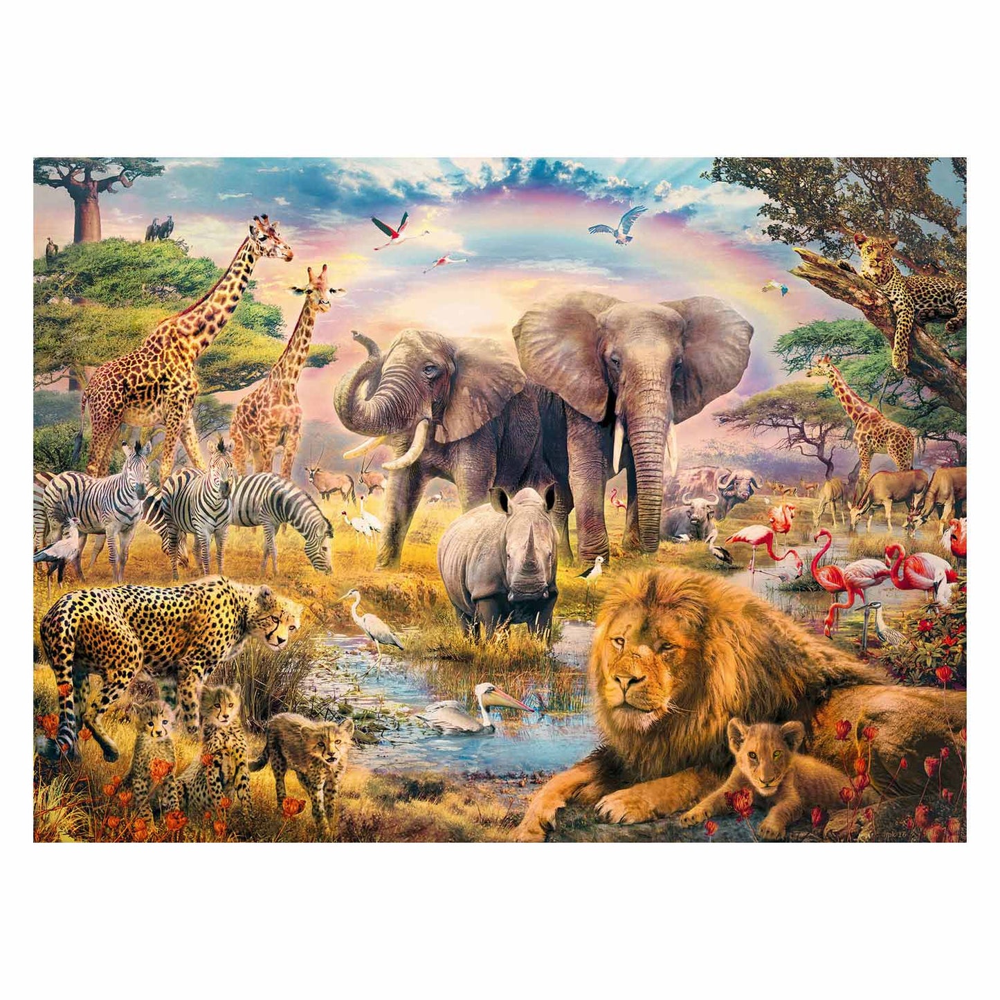 RAVENSBURGER African Savannah Jigsaw Puzzle, 100 °. Xxl