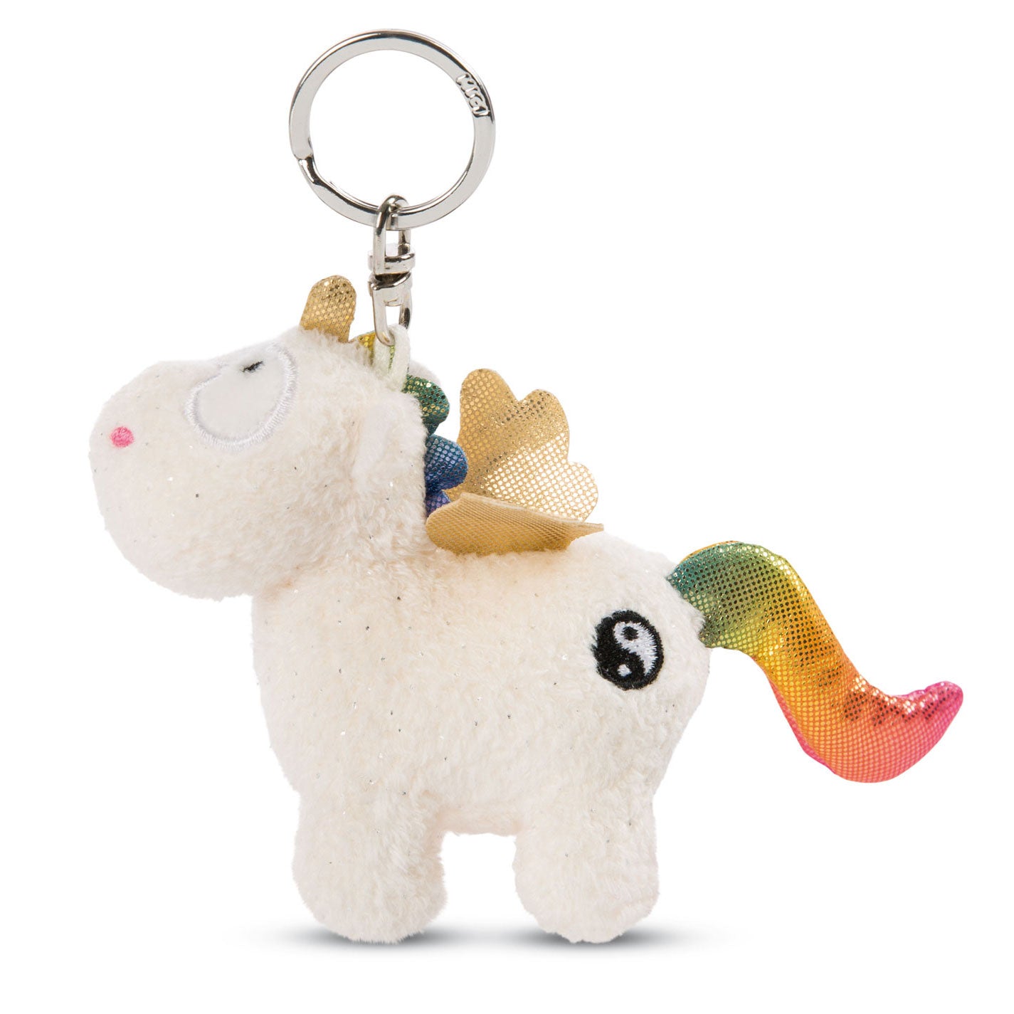 Keychain di nICi Pluchen Eenhoorn Rainbow Yang, 10 cm