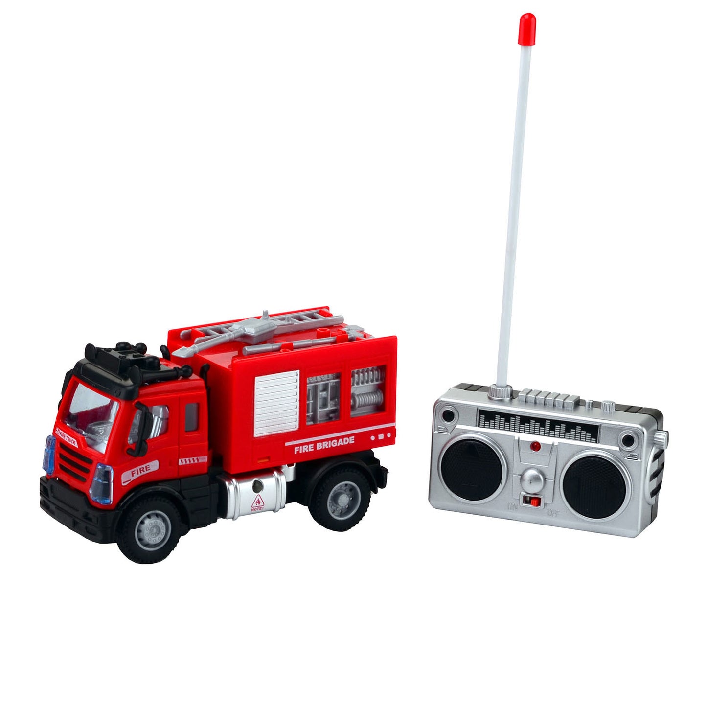 Johntoy RC Camión de bomberos Rojo 1:64