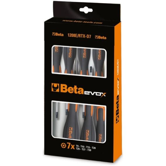 Beta 7-delige set schroevendraaiers Tools voor schroeven met Tamper Resistant Torx® profiel<br>