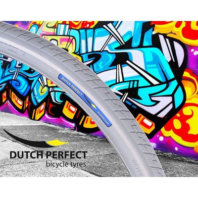 Dutchperfect Buitenband Dutch Perfect 28 x 1.40 40-622mm anti-lek grijs met reflectie