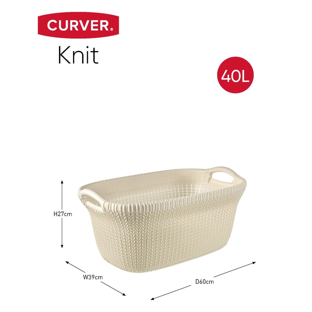 Curver Curver Lavandry Basket Knit 40 L Crèmewit