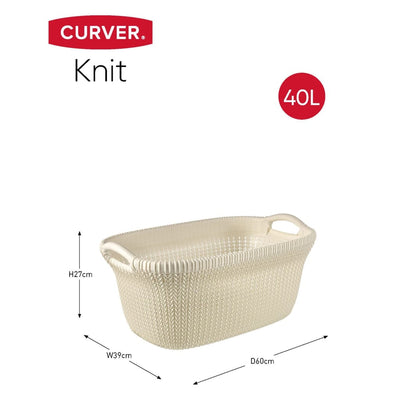 Curver Curver Basket lavanderia a maglia 40 L Crèmewit