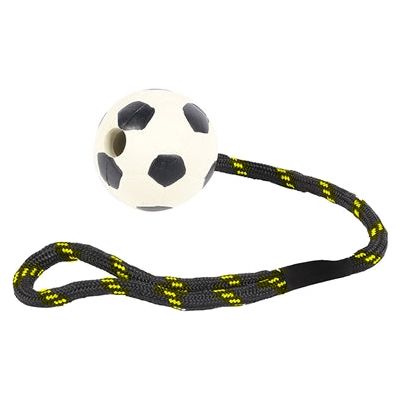 Happy pet Tough toys werptouw met voetbal rubber