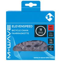 M-Wave Ketting 11-speed, 1 2x11 128 116L zilver anti-roest (hangverpakking)