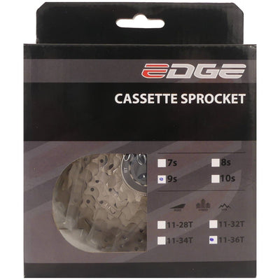 Edge Cassette 9 speed CS-M5009 11-36T zilver