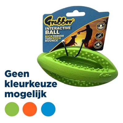 Happy pet Grubber interactieve rugbybal mini assorti