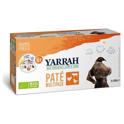 Yarrah Orgánico perro multiplicado Pate Turquía Beef