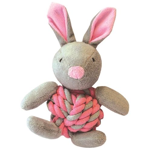 Little rascals Knottie bunny touwbal konijn roze – fietsaccessoires.nl