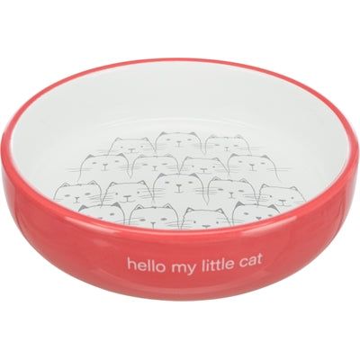 Trixie Food Bowl Beber Bin Cat Flat Nariz rojo