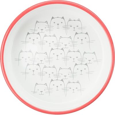 Trixie Food Bowl Beber Bin Cat Flat Nariz rojo