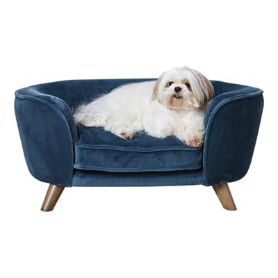 Enchanted pet Enchanted hondenmand sofa romy peacock blauw