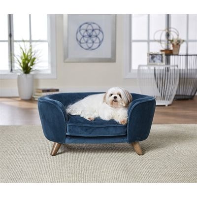 Enchanted pet Enchanted hondenmand sofa romy peacock blauw