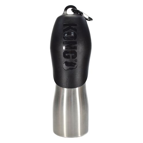 Kong H2o drinkfles rvs zwart