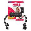 Kong Extreme Dental con cuerda de blanco negro