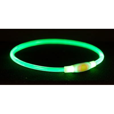 Trixie Collar USB Flash Light Luminous ricarica TPU Green